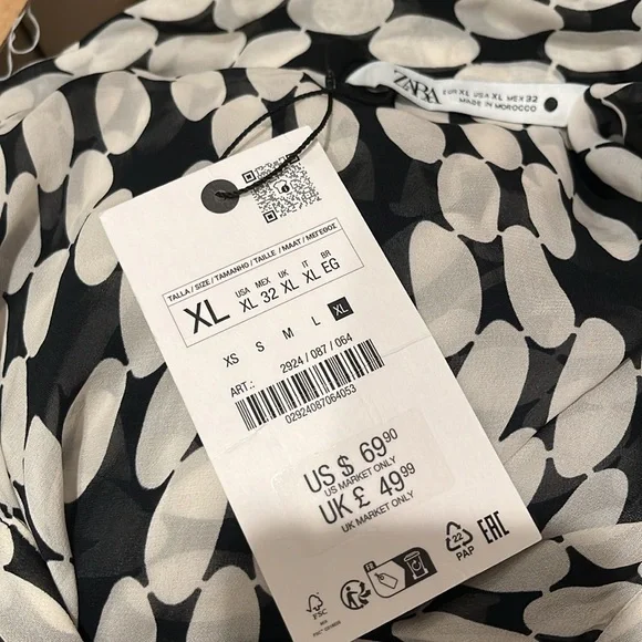 ZW Collection Printed Tied Shirt - Picture 6 of 6